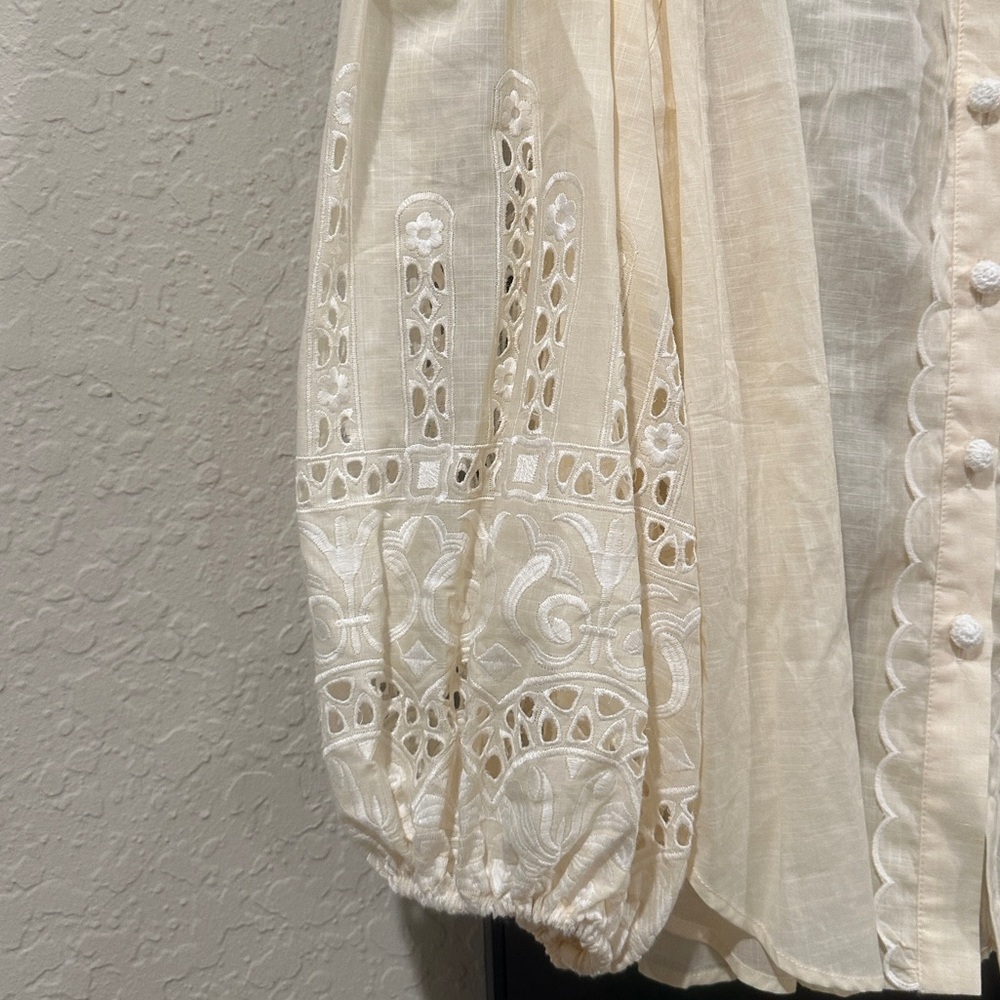 ZIMMERMANN Eyelet Lace Blouse NWOT Size 1 - Picture 3 of 7
